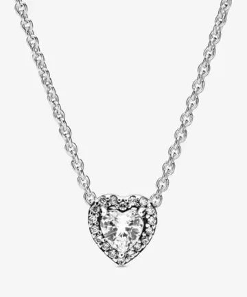 판도라 하트 모양 실버 목걸이