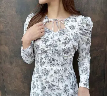 EATME 토와르 드 주이 프린트 맥시 원피스 꽃무늬 롱 원피스 M