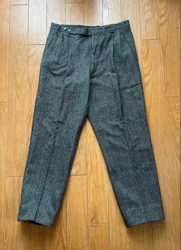 50s 워크 팬츠 헤링본 스트라이프 슬랙스 울