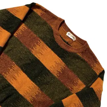 90s 올 패턴 니트 스웨터 멀티 L 빈티지