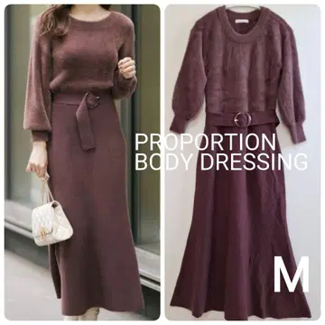 프로포션 바디 드레싱 페더 머메이드 니트 원피스