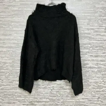 몽키 후와모코 하이넥 니트 블랙 XS