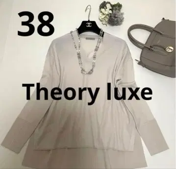 새상품급 띠어리 럭스 니트 루즈핏 울 라이트 베이지 사이즈 38