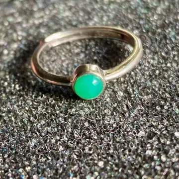 천연 크리소프레이즈 실버 925 프리 사이즈 반지