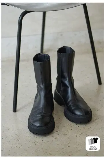 THE PAUSE 블랙 사이드 고어 부츠