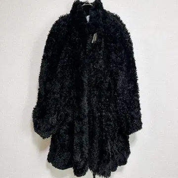 블랙 코트 [ S ] 블랙 여성용 심플 원 포인트 장식