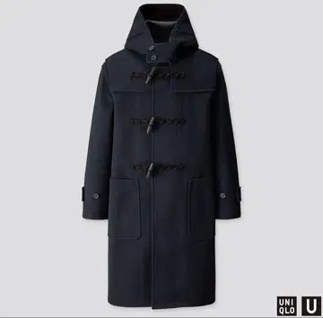 [ 완판템 ] 새상품급 UNIQLO U 블록 테크 더플 코트 네이비 L