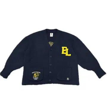 ELEMENT 네이비 가디건 XL 무라사키 스포츠 별주 레터드 가디건