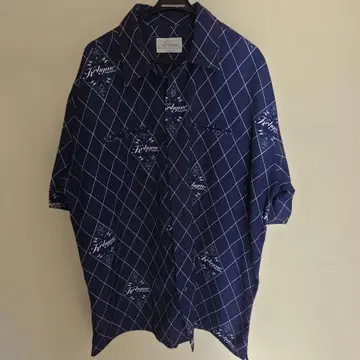 krhyme denim 체크 셔츠 오버 사이즈