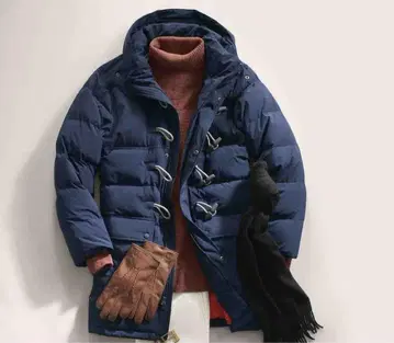 Lands' End 방수&스트레치 더플 다운 코트 네이비 M 사이즈