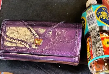 안나수이 장지갑 보라색 나비 퍼플