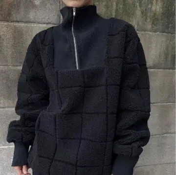 SQUARE BOA HALF ZIP TOP AMERI vintage