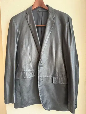 JOSEPH HOMME 다크 네이비 가죽 자켓 46 컨디션 최상