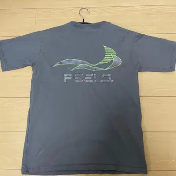 FEELS 그레이 티셔츠 L 백 프린트 우에스기 슈헤이