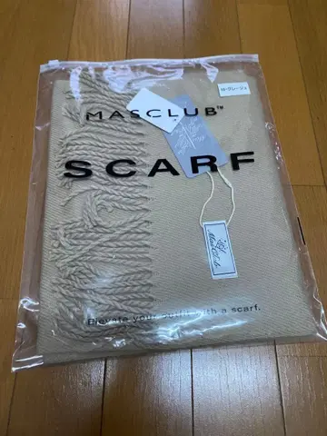 새상품 MASCLUB 베이지 프린지 머플러
