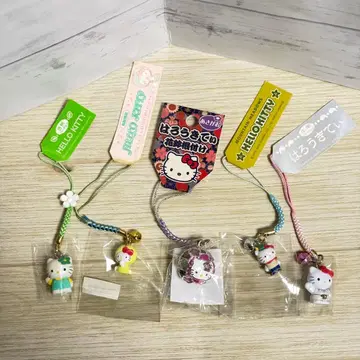 헬로키티 족쇄 스트랩 한정판 5개 묶음 판매 산리오