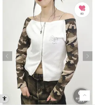 SLOPPY 슬로우 큐빅 리브 지퍼 원 오프숄더 현행 모델