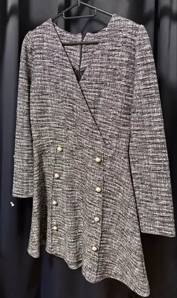 Narcissus 트위드 더블 브레스트 원피스