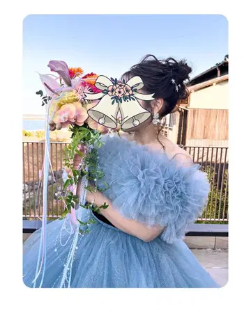 키키풍 스카이블루 드레스 YNS WEDDING