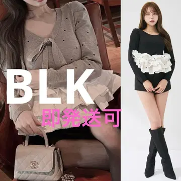 다리치 볼륨 플레어 니트 튜닉 블랙