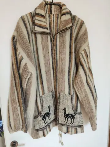 남미 수제 알파카 울 따뜻한 가디건 자켓