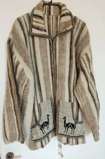 남미 수제 알파카 울 따뜻한 가디건 자켓