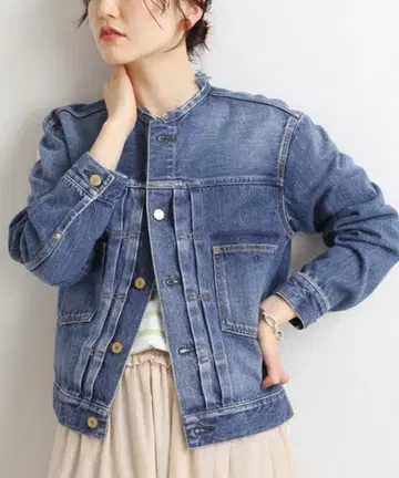 IENA 이에나 L'ATELIER DENIM 노카라 데님 블루종 38