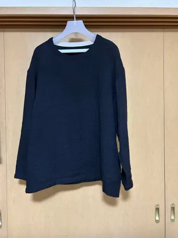 마쉬멜로우 거즈 M 블랙 블랙 내외 긴팔 티셔츠 풀오버