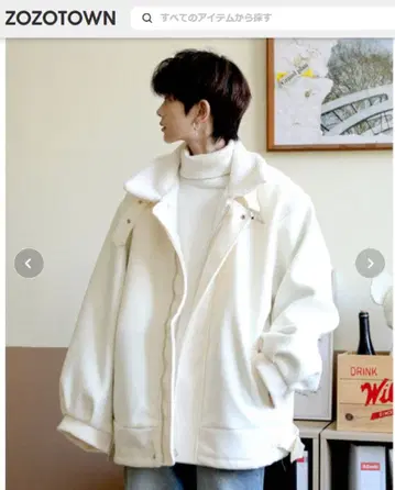 새상품 neos 빅 실루엣 보아 안감 벌룬 슬리브 코트 자켓