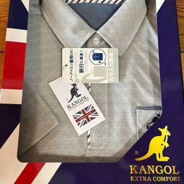 캉골 남성용 반팔 셔츠 그레이 LL 사이즈