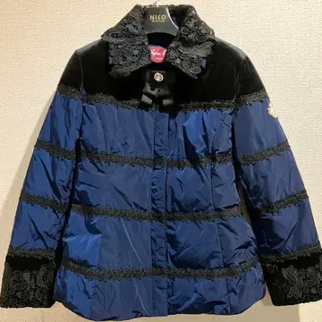 Super Beauty 다운 코트 여성용 네이비 귀여운