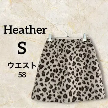 Heather [ S ] 레오파드 무늬 레오파드 타이트 스커트 베이지
