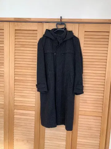 ATELIER SAB 후드 부착 롱 코트 다크 그레이