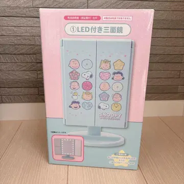 미사용 새상품 스누피 뽑기 제일복권 A상 LED 부착 삼면경