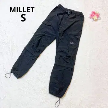 밀레 나일론 카고 팬츠 아웃도어 밑단 드로 코드 캐주얼 심플 S