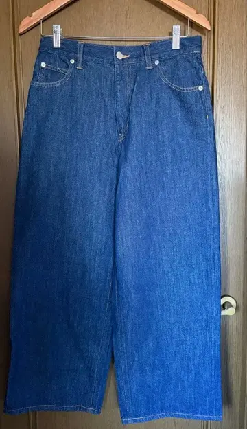 1chaku 스트레이트 데님 와이드 팬츠