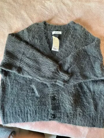 selle glant 그레이 샤기 가디건