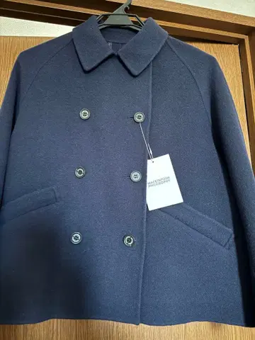 가격 인하 Macintosh 네이비 더블 브레스트 코트