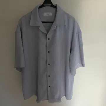 ADRER 하이 드레이프 백 벨트 오픈 카라 셔츠 L