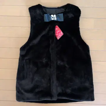 앤드러브 반짝이는 비쥬 리본의 Cute 에코 퍼 베스트