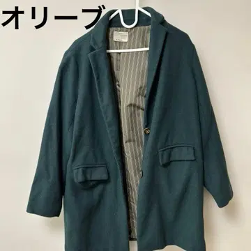 올리브 롱 코트