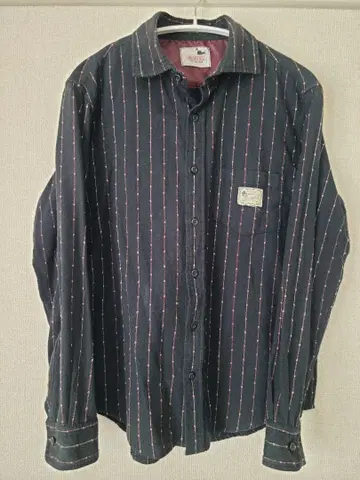 GANGSTERVILLE 스트라이프 긴팔 셔츠 블랙