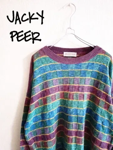 D222006 JACKY PEER 블록 니트