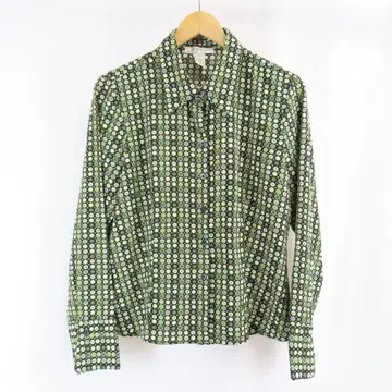 새상품급 VINTAGE dressbarn 스트레치 도트 올 패턴 셔츠 L