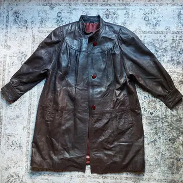 빈티지 가죽 자켓 [ F ] 가죽 코트 브라운 계열
