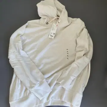 크림색 XL 후드 부착 후드티