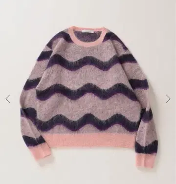 저널 스탠다드 스웨잉 보더 샤기 니트