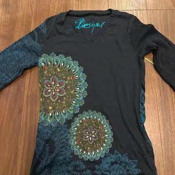 Desigual 꽃무늬 프린트 V넥 튜닉