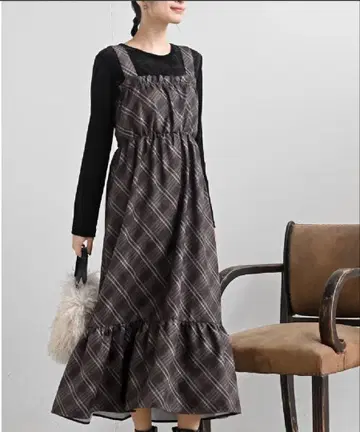 rps 체크 무늬 점프 스커트