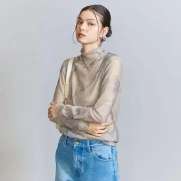 뷰티앤유스 시어마블 터틀넥 상의 레이어드